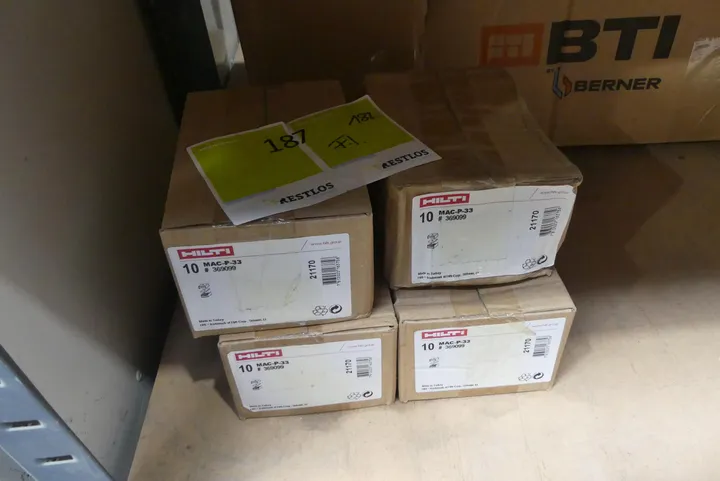 Konvolut Befestigungsmaterial, Hilti MAC-P-33 Umfang: Fachinhalt